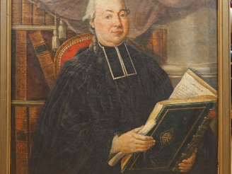 Vente aux enchères Ecole française fin XVIIIème début XIXème "Portrait d'abbé". Huile sur