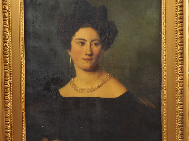 Louis DAVID (attribué à) "Portrait de Mademoiselle Foucques D'emonoill