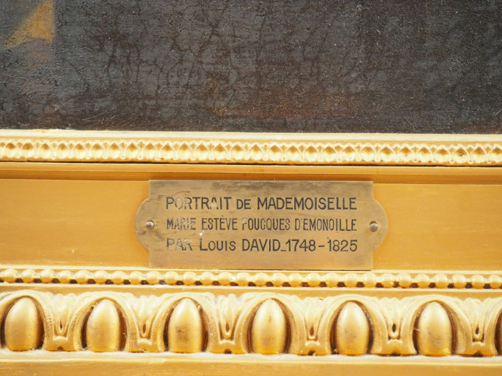 Louis DAVID (attribué à) "Portrait de Mademoiselle Foucques D'emonoill