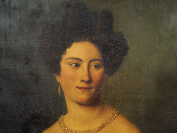 Louis DAVID (attribué à) "Portrait de Mademoiselle Foucques D'emonoill