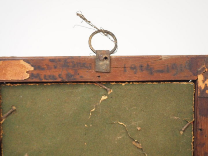 	Plaque ovale début XVIIIème en bronze doré figurant le martyr de Sain