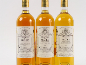 Vente aux enchères 3 BOUTEILLES CHÂTEAU DE MALLE CC SAUTERNES - 2007