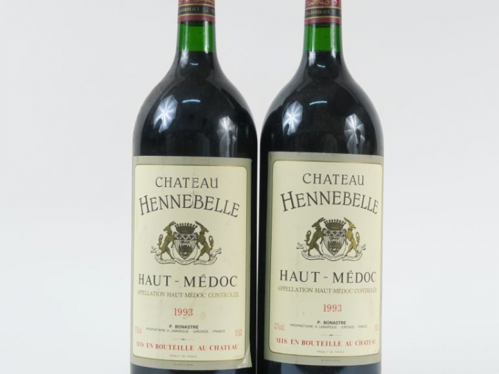 2 MAGNUMS CHÂTEAU HENNEBELLE HAUT MEDOC - 1993