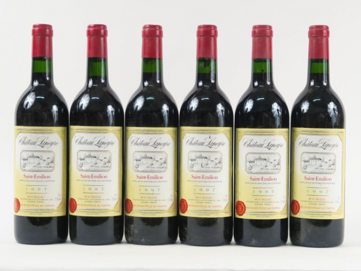 6 BOUTEILLES CHÂTEAU LAPEYRE H. TAUZIAC ST EMILION - 1997