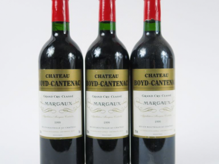 3 BOUTEILLES CHÂTEAU BOYD CANTENAC GCC MARGAUX - 1999
