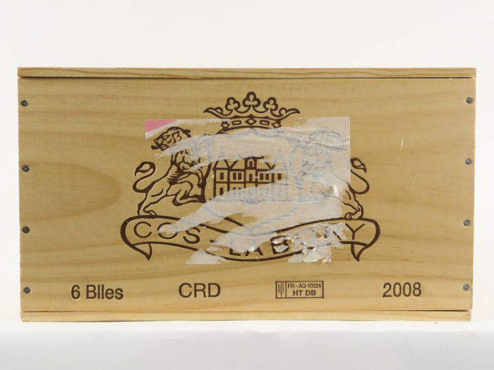 6 BOUTEILLES CHÂTEAU COS LABORY ST ESTEPHE - 2008 - CBO