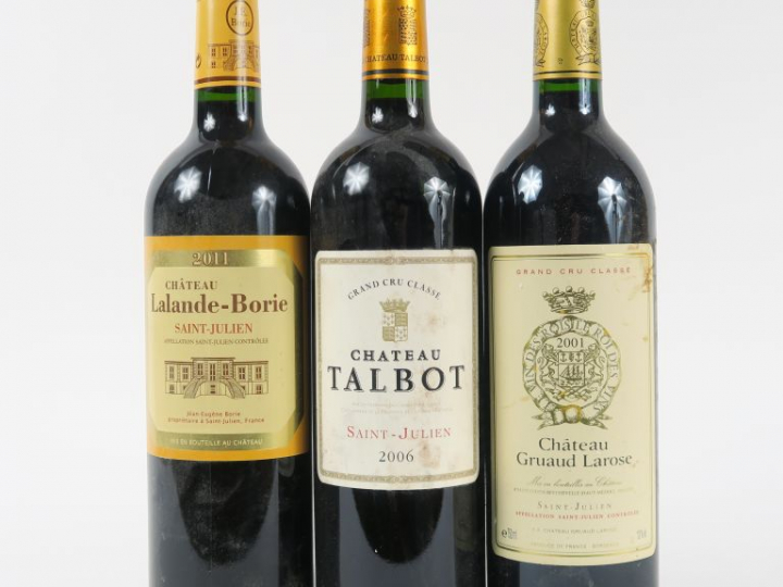 3 BOUTEILLES ST JULIEN : 1 CHÂTEAU TALBOT GCC 2006 - 1 CHÂTEAU GRUAUD 