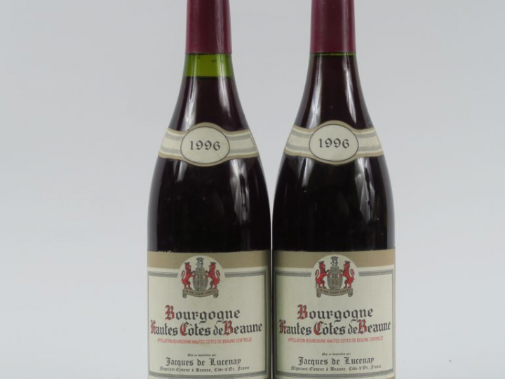 2 BOUTEILLES BOURGOGNE HAUTES CÔTES DE BEAUNE J. DE LUCENAY - 1996