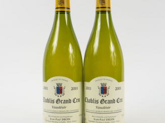 Vente aux enchères 2 BOUTEILLES CHABLIS GC 'VAUDESIR' J.P. DROIN - 2001