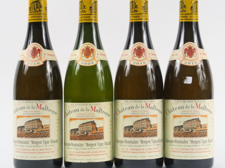 4 BOUTEILLES CHASSAGNE MONTRACHET 1er CRU 'MORGEOTS VIGNE BLANCHE' CHÂ