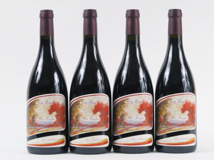 4 BOUTEILLES COTE ROTIE 'ROSE POURPRE' P. GAILLARD - 2011