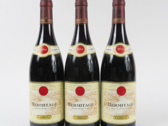 Vente aux enchères 3 BOUTEILLES HERMITAGE GUIGAL - 2014