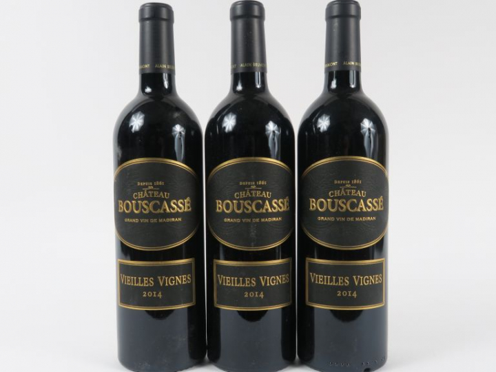 3 BOUTEILLES CHÂTEAU BOUSCASSE 'VIEILLES VIGNES' MADIRAN - 2014