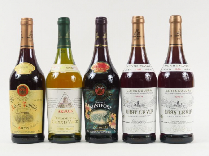 5 BOUTEILLES H. MAIRE : 2 USSY LE VIF 'CORAIL VIF' CHÂTEAU DE MONTFORT