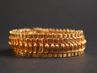 Vente aux enchères Bracelet souple en or jaune, à décor de filigranes. Poids. 50,93 g
