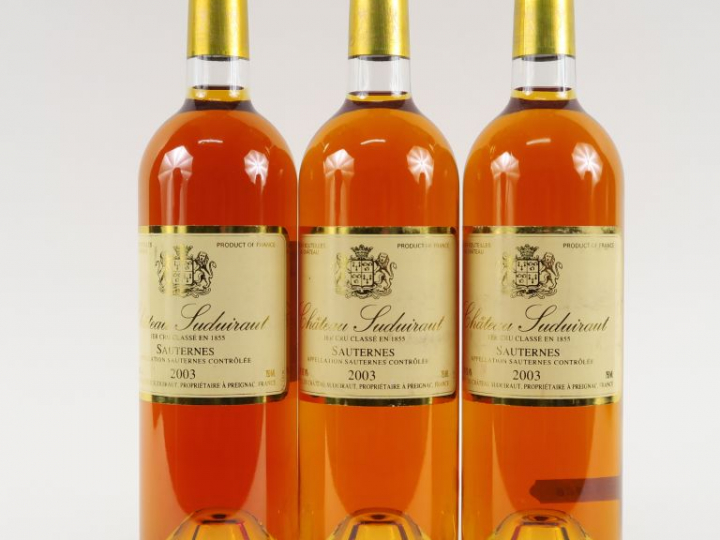 3 BOUTEILLES CHÂTEAU SUDUIRAUT 1er CC SAUTERNES - 2003