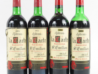 Vente aux enchères 4 BOUTEILLES CHÂTEAU LA CARTE GCC ST EMILION - 2 de 1978 1 HEP-1 BEP/2