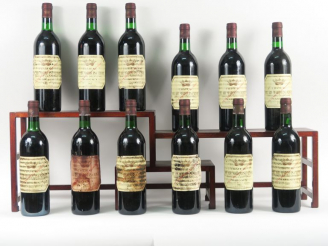Vente aux enchères 12 BOUTEILLES CHÂTEAU BEL AIR MARQUIS D'ALIGRE MARGAUX - 1982 - 10 BG/