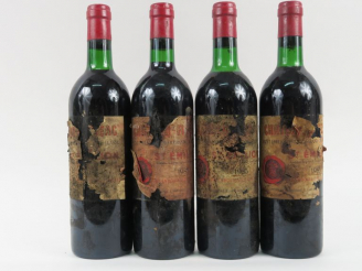 Vente aux enchères 4 BOUTEILLES CHÂTEAU FIGEAC 1er GCC ST EMILION - 1983 -  3 BG/1 HEP/ET