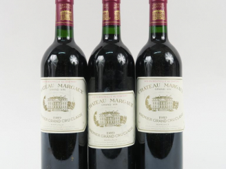 Vente aux enchères 3 BOUTEILLES CHÂTEAU MARGAUX 1er GCC MARGAUX - 1989 - BG