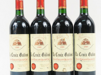 Vente aux enchères 4 BOUTEILLES LA CROIX GALIUS ST EMILION GC - 1989 