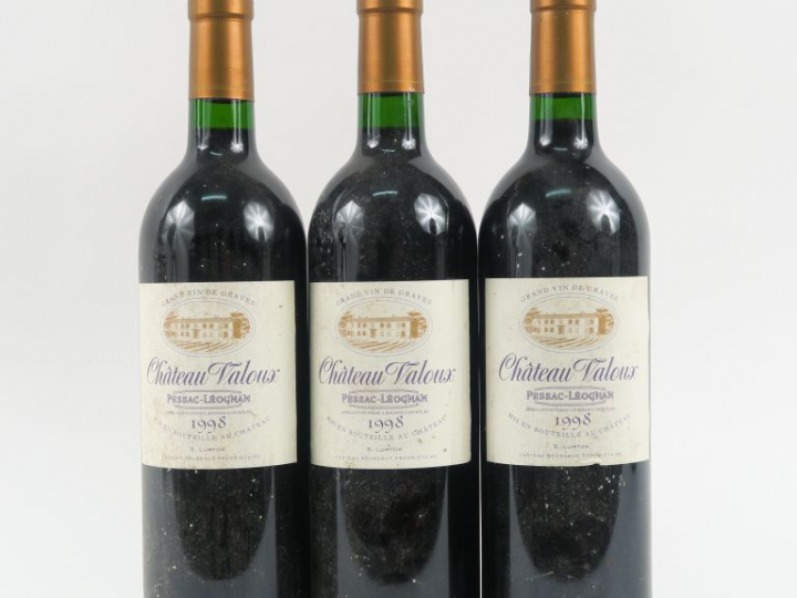 3 BOUTEILLES CHÂTEAU VALOUX GRAVES - 1998