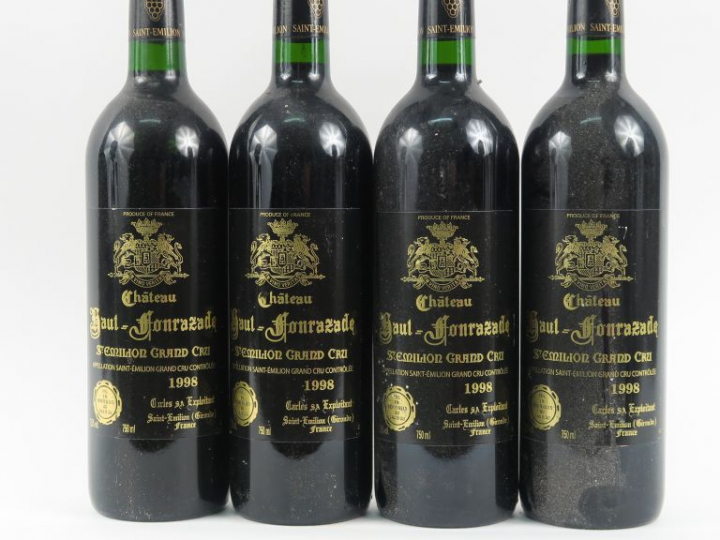 4 BOUTEILLES CHÂTEAU HAUT FONRAZADE ST EMILION GC - 1998
