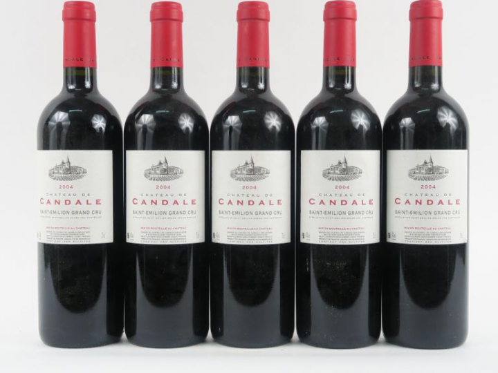 5 BOUTEILLES CHÂTEAU DE CANDALE GC ST EMILION - 2004
