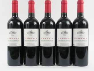 Vente aux enchères 5 BOUTEILLES CHÂTEAU DE CANDALE GC ST EMILION - 2004