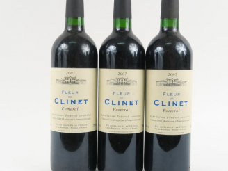 Vente aux enchères 3 BOUTEILLES FLEUR DE CLINET POMEROL - 2007