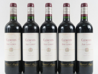 Vente aux enchères 5 BOUTEILLES CLÉMENTIN DE PAPE CLÉMENT GRAVES - 2007