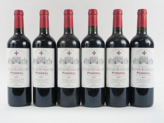 Vente aux enchères 6 BOUTEILLES CHÂTEAU ROCHER BONREGARD POMEROL - 2007