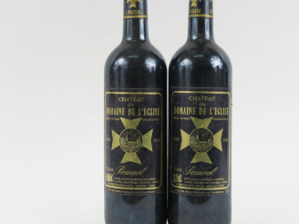 Vente aux enchères 2 BOUTEILLES CHÂTEAU DU DOMAINE DE L'ÉGLISE POMEROL - 2008