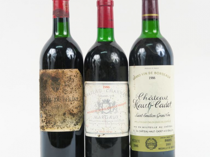 3 BOUTEILLES : 1 CHÂTEAU DU TERTRE MARGAUX 1985 LB/EA - 1 CHÂTEAU HAUT