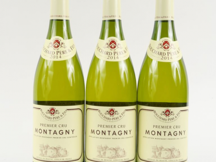 3 BOUTEILLES MONTAGNY 1er CRU BOUCHARD PÈRE   FILS - 2014