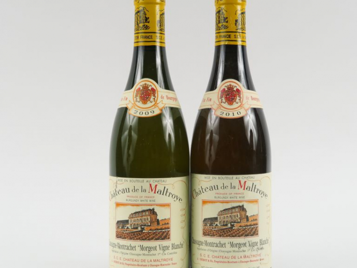 2 BOUTEILLES CHASSAGNE MONTRACHET 'MORGEOT VIGNE BLANCHE' CHÂTEAU DE L