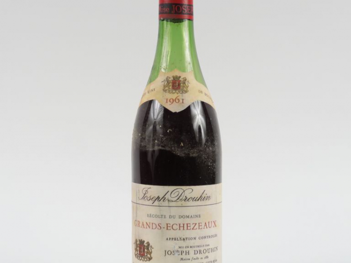 1 BOUTEILLE GRANDS ECHEZEAUX J. DROUHIN - 1961 - 7,5 CM/CAPSULE CORROD