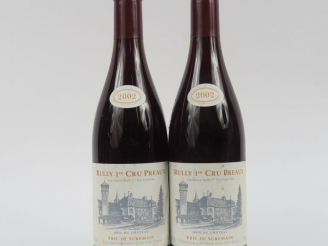 Vente aux enchères 2 BOUTEILLES RULLY 1er CRU 'PREAUX' E. DE SUREMAIN - 2002