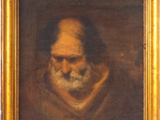 Vente aux enchères Ecole française XVIIIème "Portrait d'apôtre" Huile sur toile. 50,5 x 4