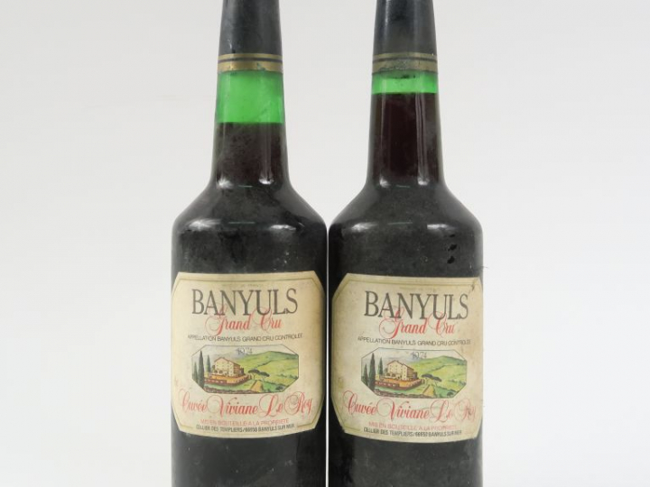 2 BOUTEILLES BANYULS GC 'CUVÉE VIVIANE LE ROY' - 1974