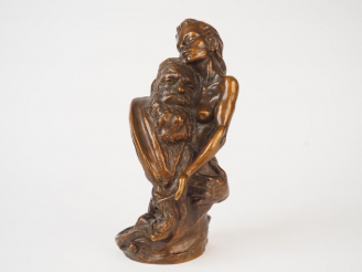 Vente aux enchères BLONDEL. "La muse" Sculpture en bronze à patine médaille. Signée.  H. 