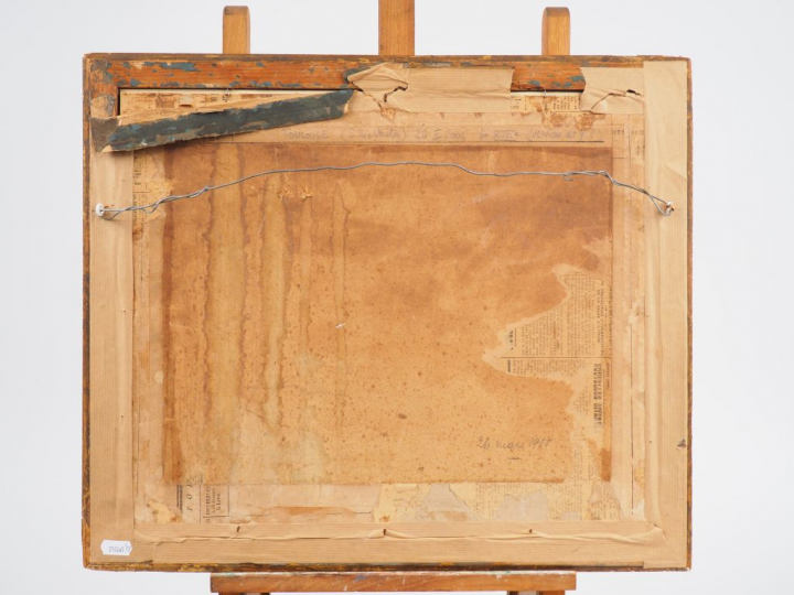 Ecole française début XIXème  « Paysage animé » Aquarelle. Dim. 29,5 x