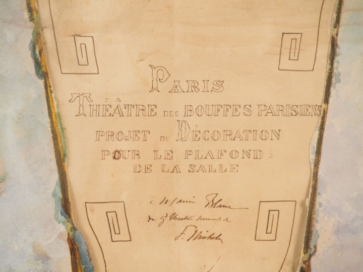 Ecole française XIXème "projet de décoration pour le plafond du théatr