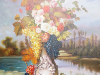 Vente aux enchères Ecole francaise dans le gout du XVIIème "grande nature morte aux fruit