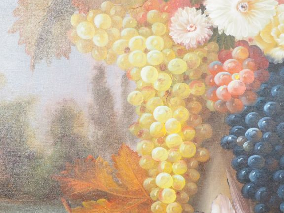 Ecole francaise dans le gout du XVIIème "grande nature morte aux fruit