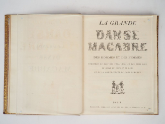 Vente aux enchères LA GRANDE DANSE MACABRE des hommes et des femmes, précédée du Dict. de
