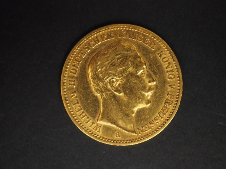 1 pièce de 20 Marks or 1889. FRAIS ACHETEURS : 5% TTC