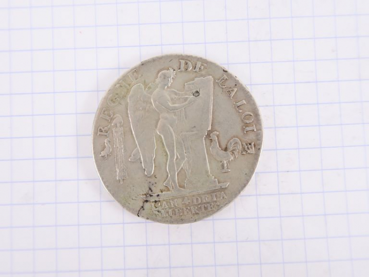 Louis XVI, écu dit « au génie » type François, 1792 (MA), Marseille. B