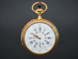 Vente aux enchères Montre de gousset en or.  Poids tel : 88 g