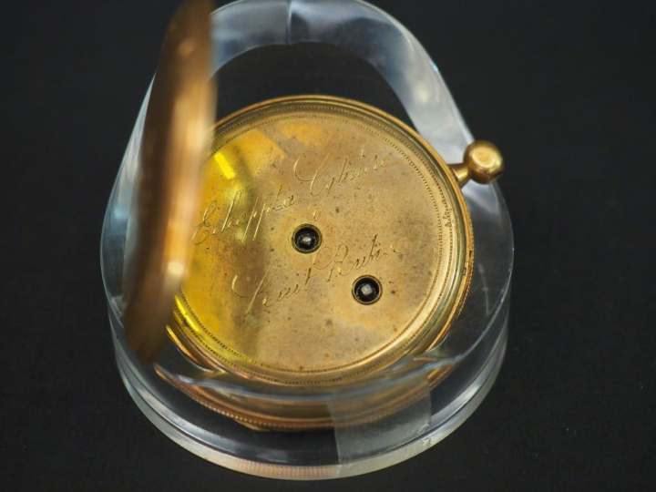 Montre de gousset en or et métal. Poids tel : 56 g